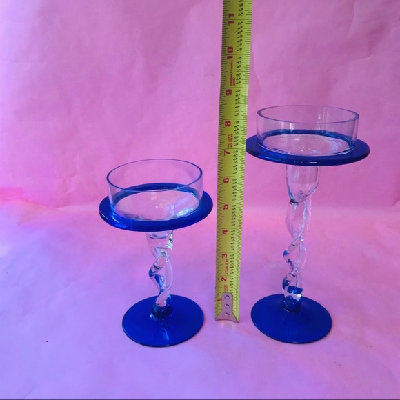 Antique crystal candle holders - Picture 7 of 8